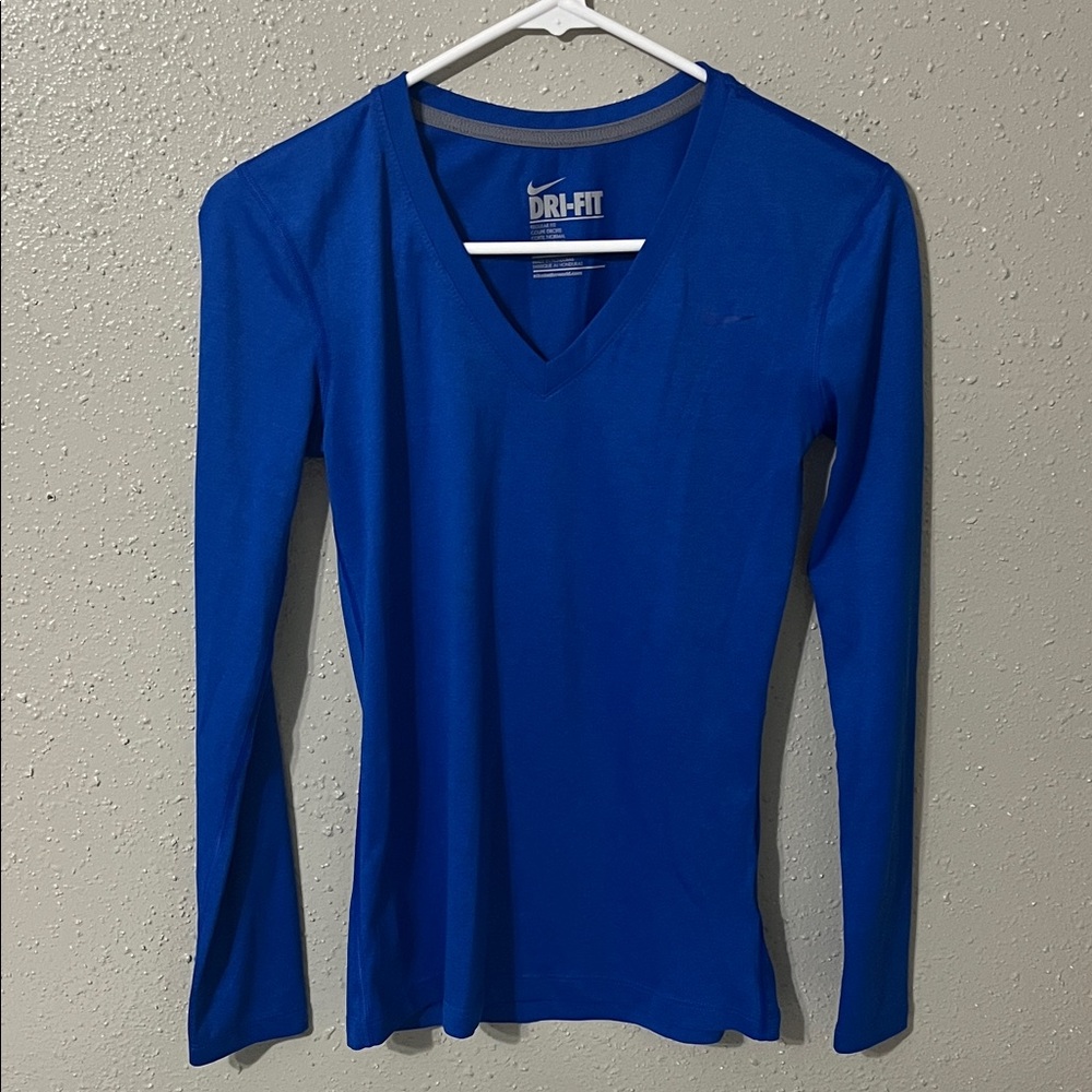 Nike Women's Vibrant Blue Long Sleeve Tee